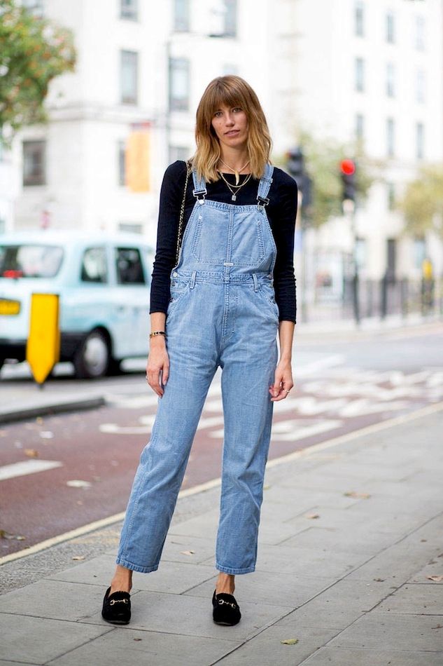 Le Fashion Street Style Veronika Heilbrunner Overalls + Loafers In